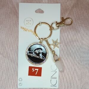 Icing Sagittarius Black and Gold Key & Card Holder Accessory